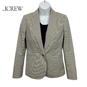 J.Crew Campbell Blazer Skinny Stripe Cream Navy - Size 0